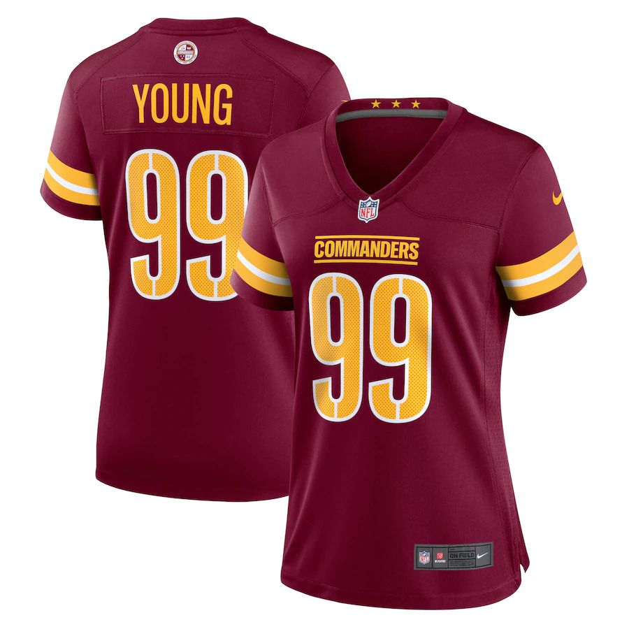 Women Washington Commanders #99 Chase Young Nike Burgundy Game NFL Jersey->youth nfl jersey->Youth Jersey